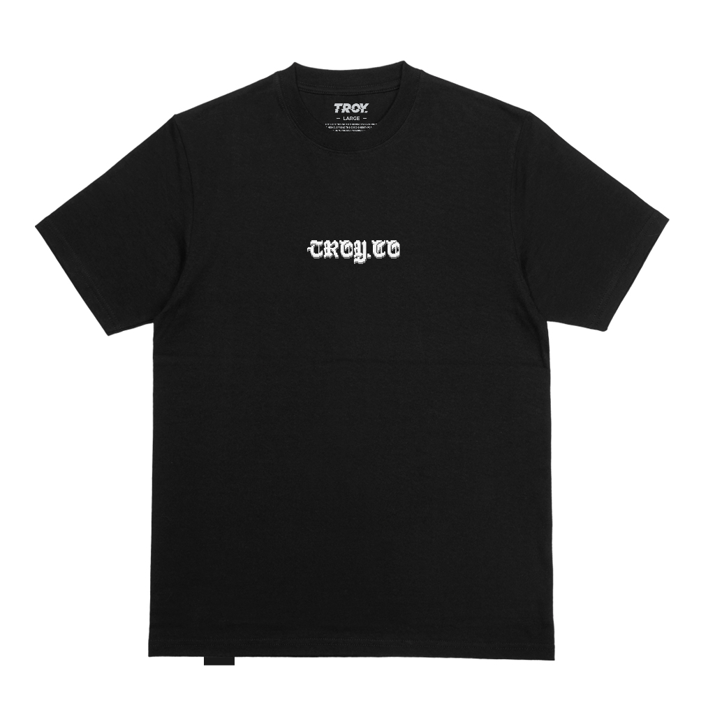 Troy Company Kaos Pria Lengan Pendek Hitam - Pixel Tshirt Black MTD 3593