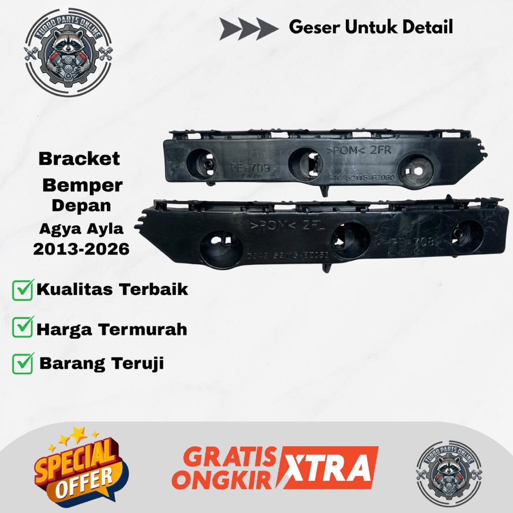 Bracket Bemper Depan Agya Ayla 2013-2026