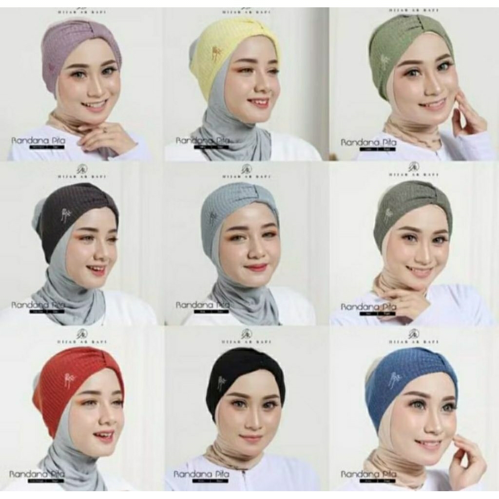 bandana pita/inner pita rajut/arrafi hijab