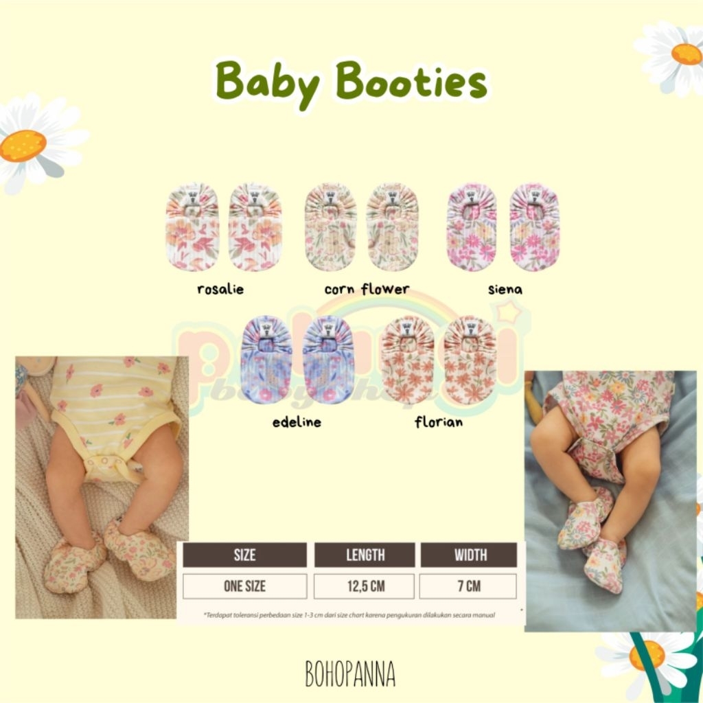 BOHOPANNA | BOHOPANNA BABY BOOTIES PRINT | BOOTIES BAYI | SARUNG KAKI BAYI