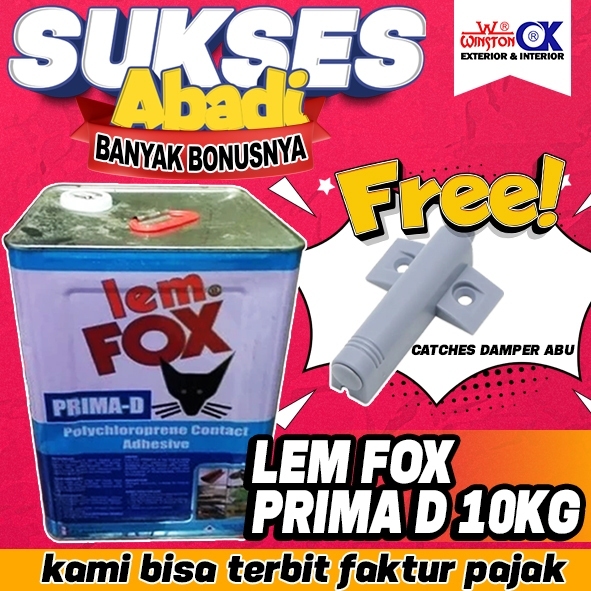 Lem Fox Prima D Kuning 10 kg - Daya Rekat Kuat, Serbaguna, Mudah Digunakan + FREE CATCHES