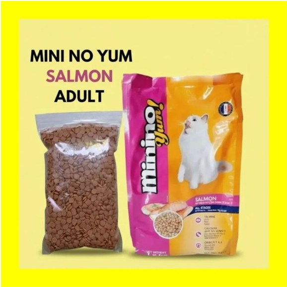 Makanan Kucing MININO YUMS SALMON kemasan 2KG Untuk Kitten & Adult Rasa Salmon