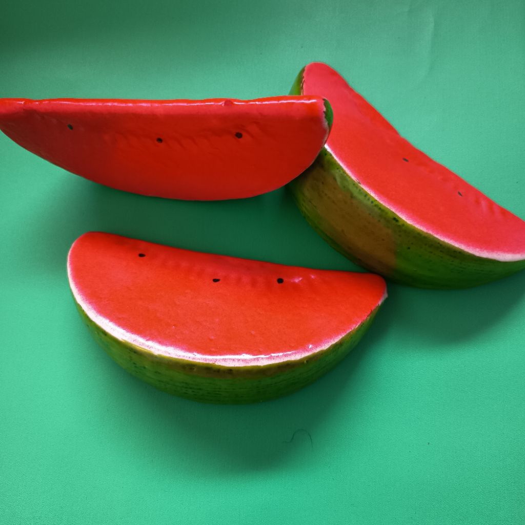 Buah Buahan Semangka Besar Artificial Realistis Buah Semangka hiasan pajangan rumah Buah palsu