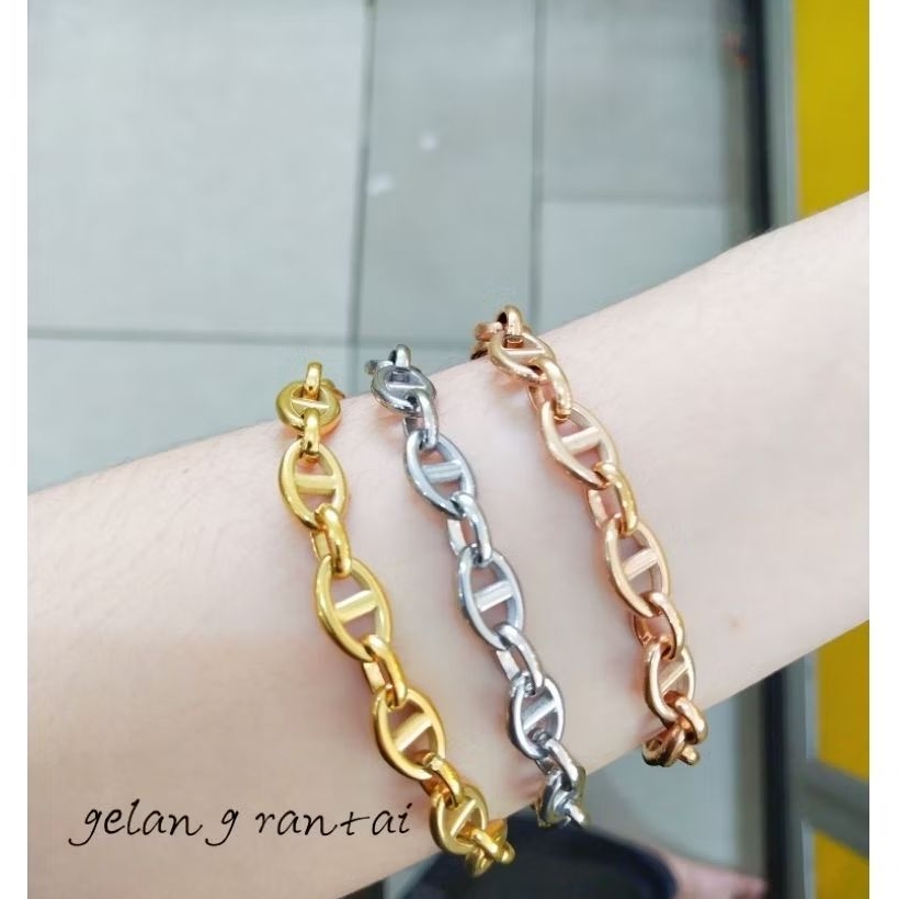 GELANG RANTAI TITANIUM IMPORT ASLI
