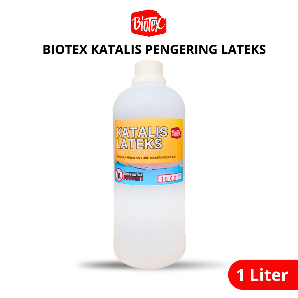 Biotex KATALIS LATEKS 1 LITER Cairan Bening Pengering Latex untuk Soft Frog Sofrog