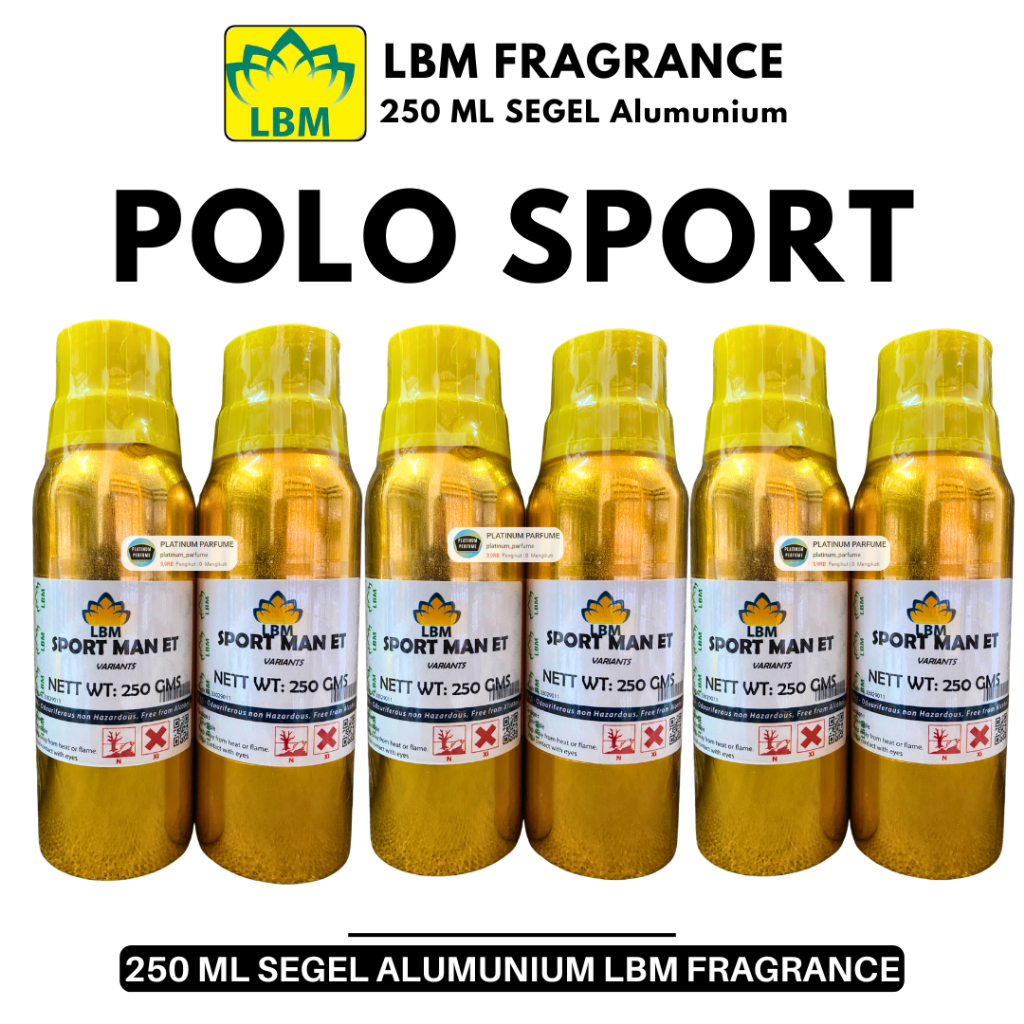 Bibit Parfum LBM - POLO SPORT Murni 250 ML SEGEL Alumunium  By LBM Fragrance ORIGINAL - Parfum Biang