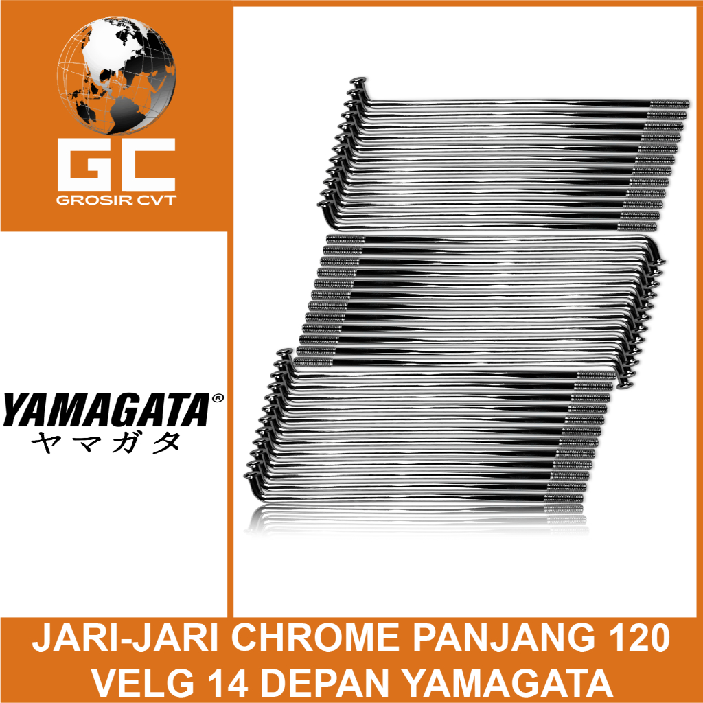 Yamagata Jari jari Ruji Ring velg 14 17 panjang 120 Yamaha Mio Sporty smile Nmax M3 Aerox Lexi Fino 
