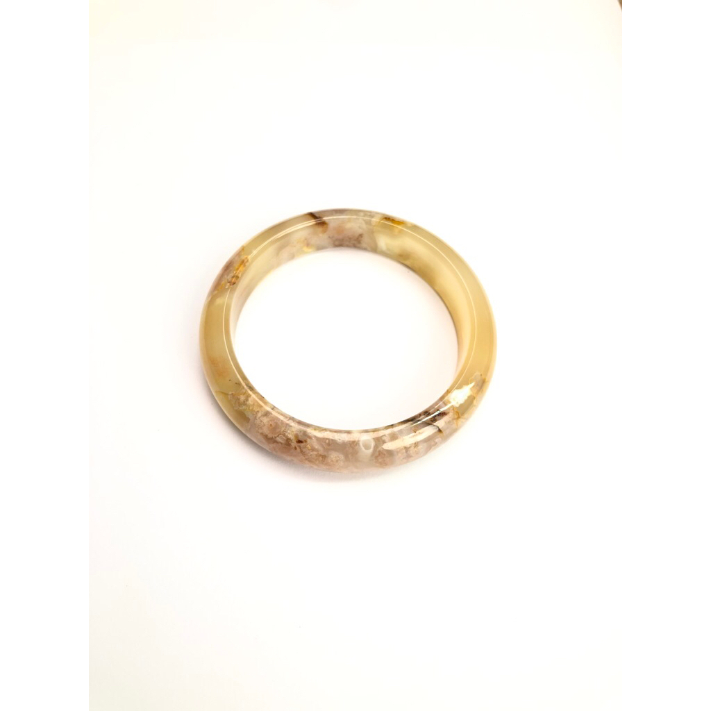 Bangle sakura yellow pink agate/agate stone natural stone