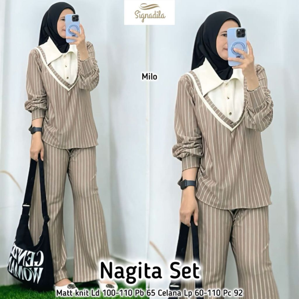 NAGITA SET MATT KNIT SUPER NYAMAN DIPAKAI