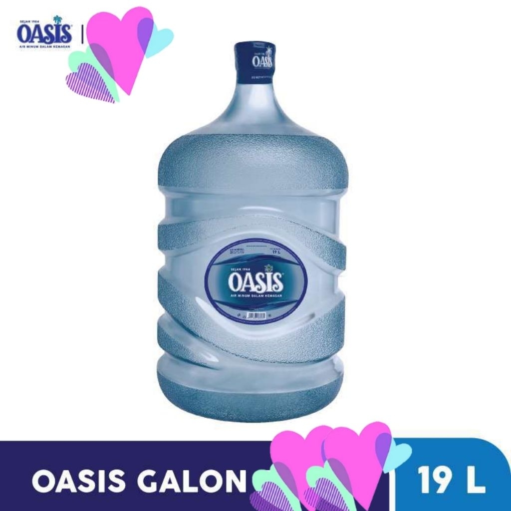 Galon Oasis + isi 19 Liter (1galon)