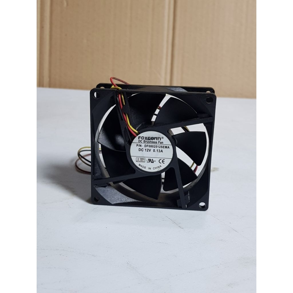 Fan kipas Foxconn DC 12V-0,13A 8x8cm 3pin
