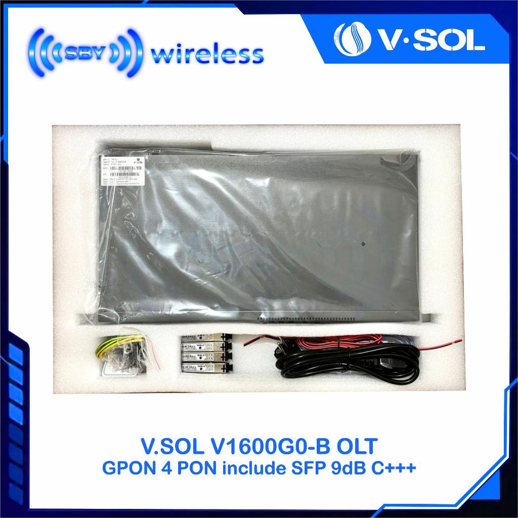 VSOL V1600G0-B GPON OLT 4 PON Layer 3 AC+DC Power Include 4 pcs V-sol SFP C+++ 9dB OLT 4 Port Pon