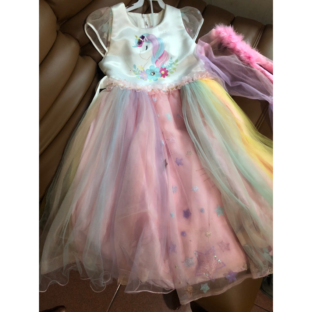 preloved baju pesta ulang tahun anak unicorn