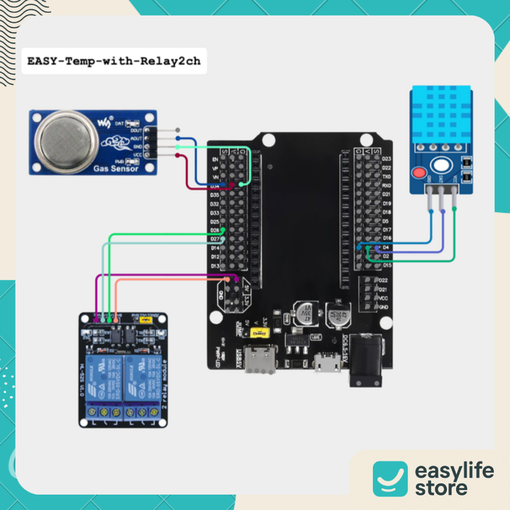 IoT Monitoring Suhu Custom ESP32 Real-Time EasyLife IoT