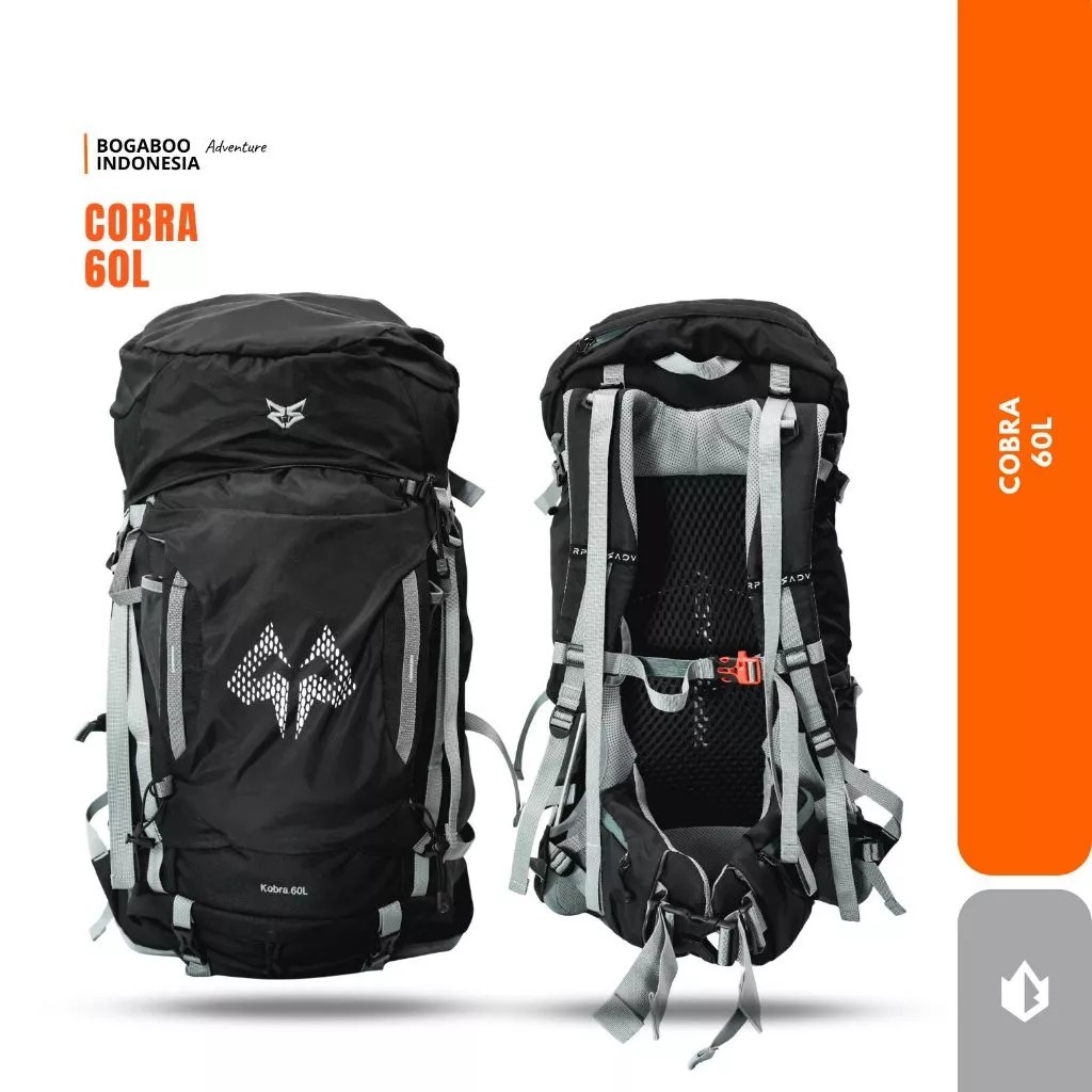 REPTIL COBRA 60 Liter - Tas Gunung carrier Ultralight 60 L - Tas Keril REPTIL Seri COBRA 60 L - Tas 