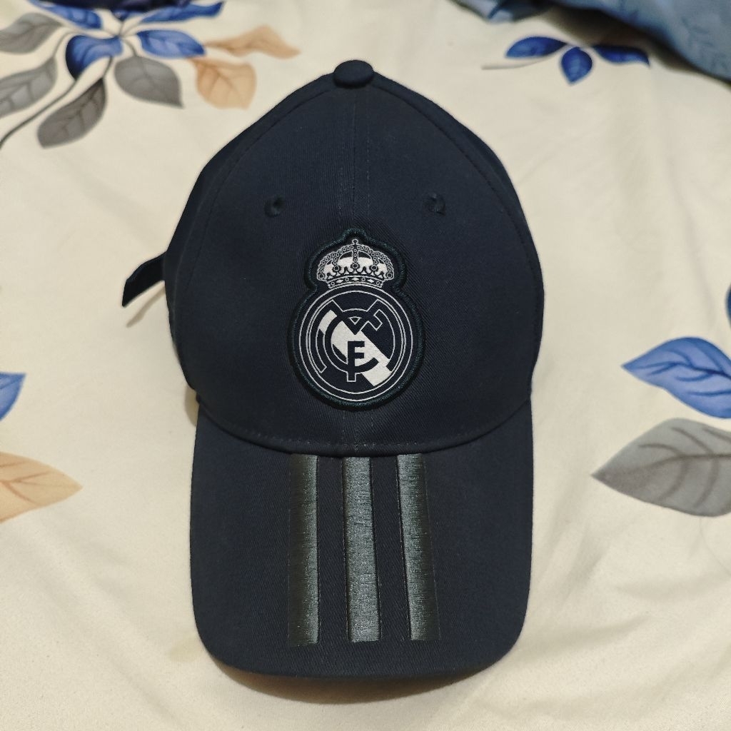 Topi Adidas Real Madrid black hitam ORIGINAL