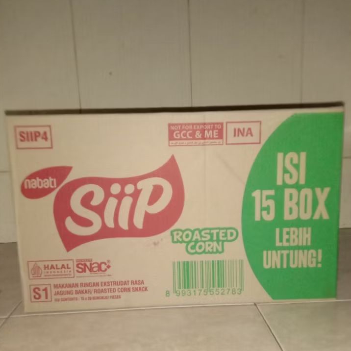 Siip Nabati Jagung 7gr 1 Dus, Siip Nabati Cokelat 7gr 1 Dus, Nabati Wafer Cokelat 7gr 1 Dus, Nabati 