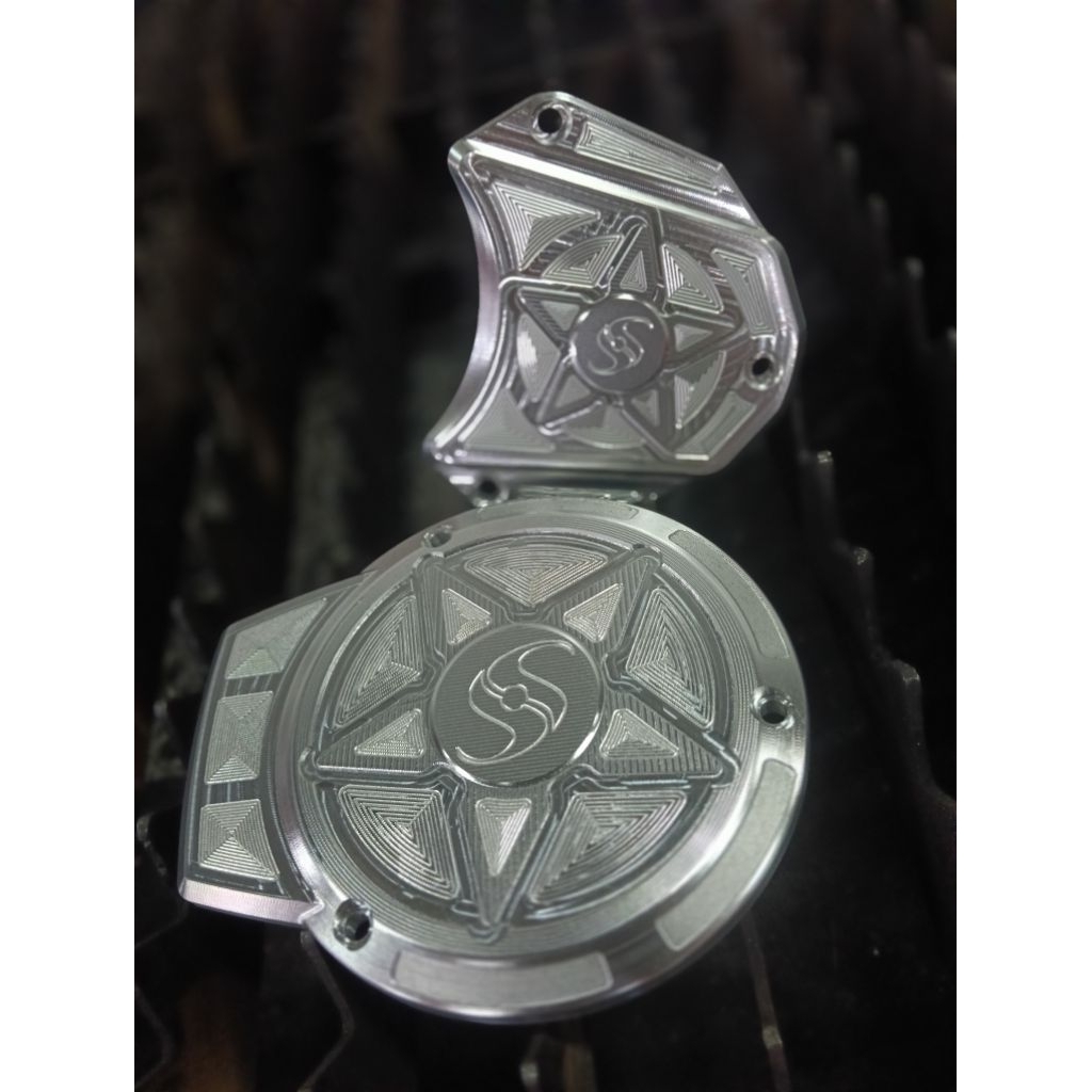 Tutup magnet Rx king Shijiro CNC Billet tutup bak pompa oli rx king