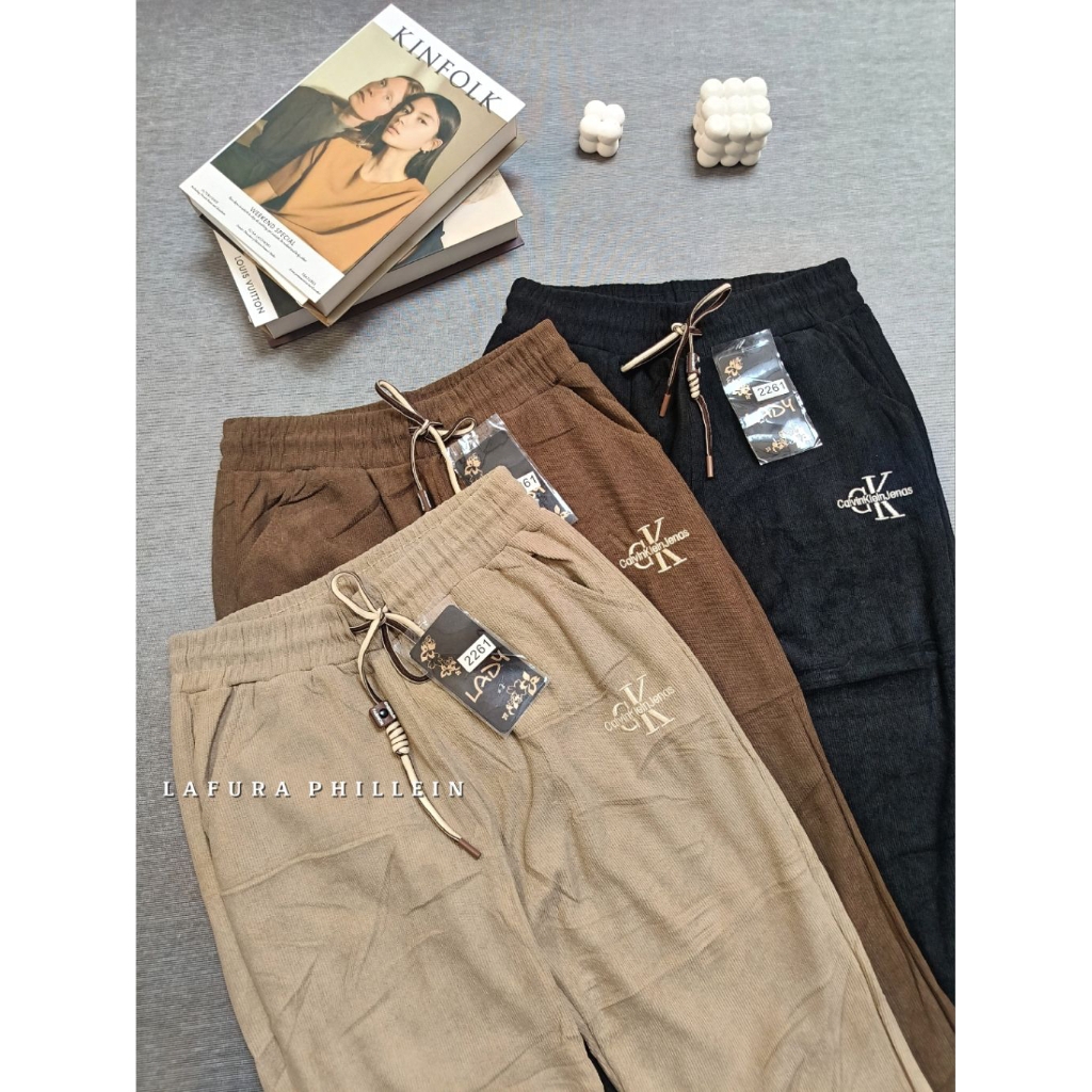LAFURA PHILLEIN | Celana Cutbray Corduroy Wanita/Bahan Corduroy Tebal Nyaman dipakai