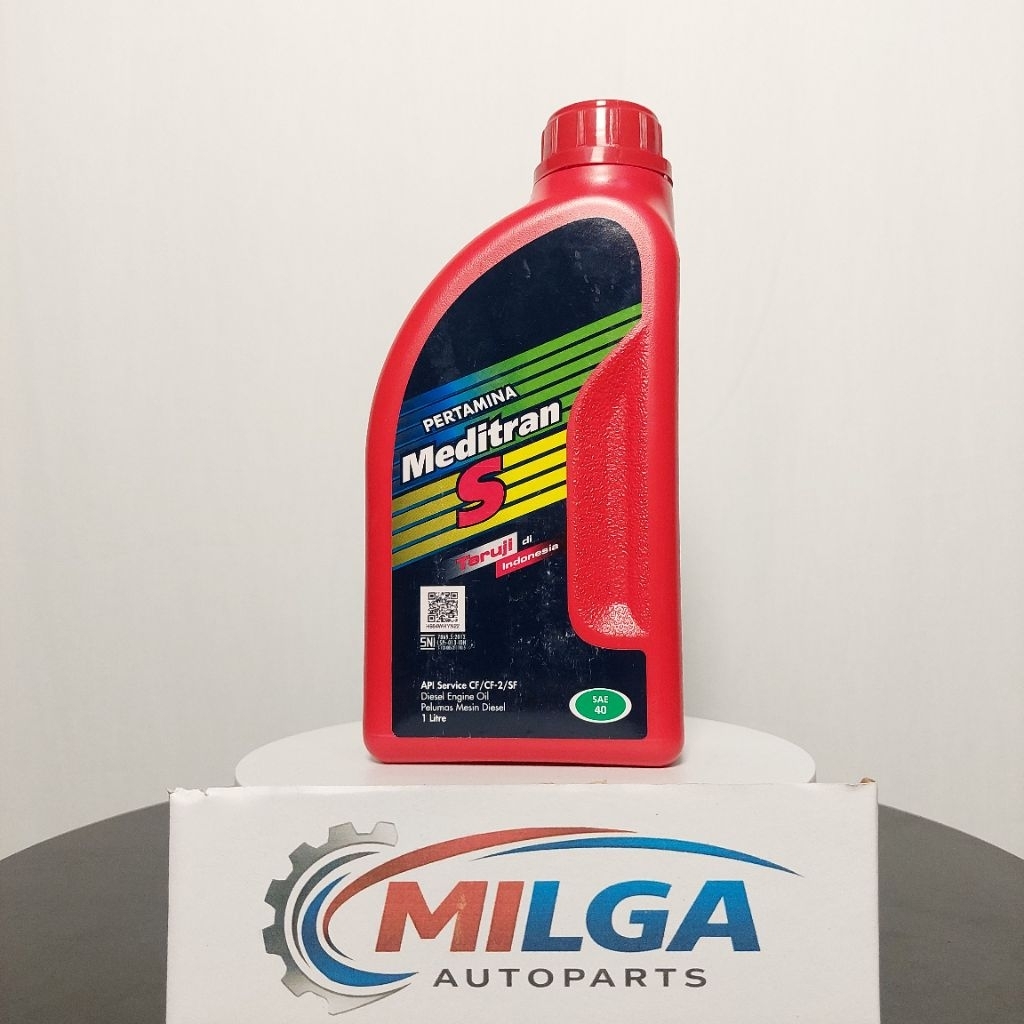 PERTAMINA MEDITRAN S SAE 40 1 LITER - OLI MESIN MOBIL DIESEL (OLI ORIGINAL PERTAMINA)