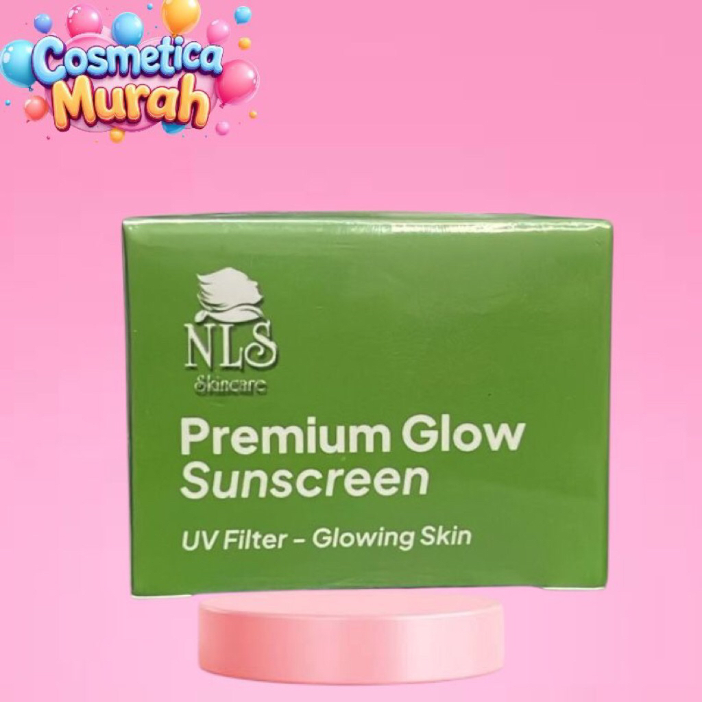 ik] [pot] NLS skincare premium glow sunscreen with uv filter + glowing skin cerah terlindungi