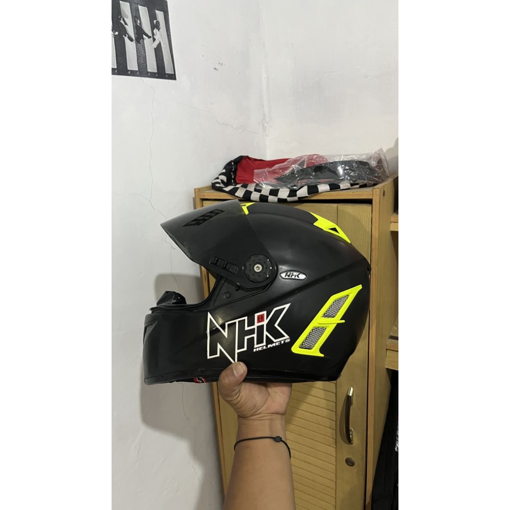 ( SOLD ) HELM FULLFACE NHK GP PRO HITAM DOFF SERI RACE
