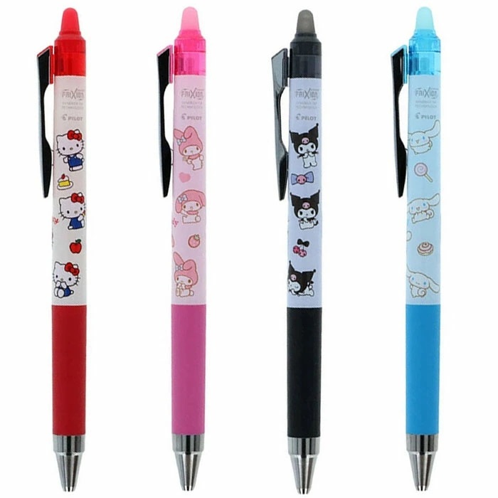 Pilot FriXion Point Knock Sanrio Kuromi Erasable Gel Ink Pen 0.4mm Pen Bisa Dihapus Original Jepang