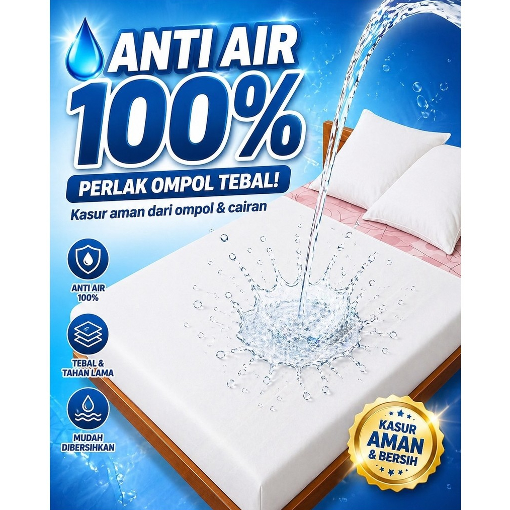 Perlak Kasur Anti Air 200x140cm – Alas Ompol Bayi Dewasa Anak Multifungsi & Tahan Lama