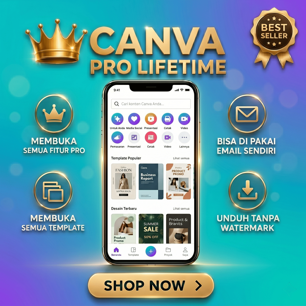 MEGA BUNDLE 10.000+ Template Canva Pro Premium Aktif Lifetime | Desain Instan untuk Bisnis & Sosmed 