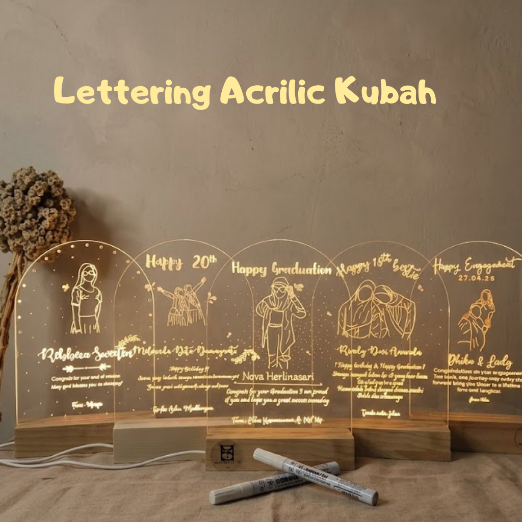 Custom Akrilik LED Lampu Sketsa Foto Kado Ulang Tahun Kado Wisuda Kado Pernikahan Lampu Hias Custom 