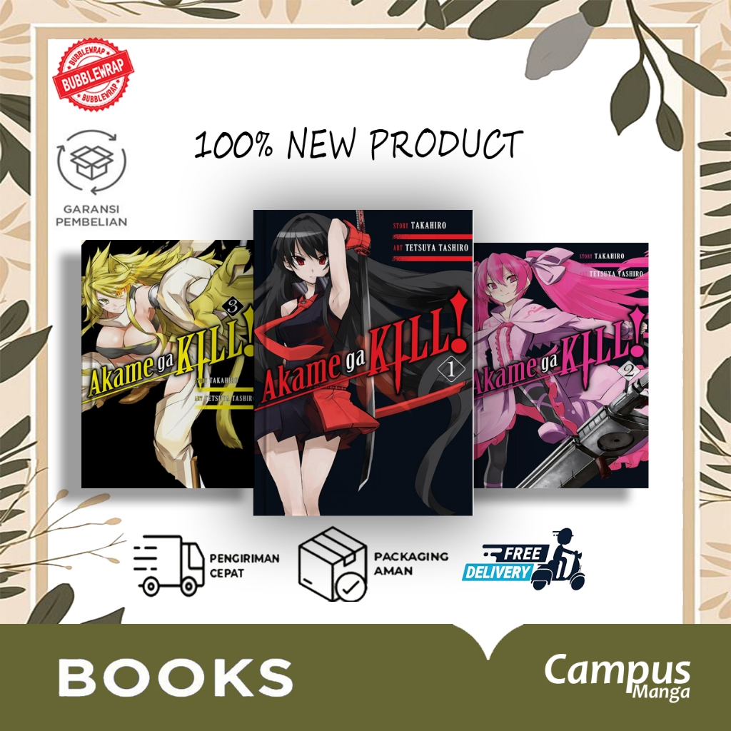 Manga Akame Ga Kill vol.1-15 (Engllish)