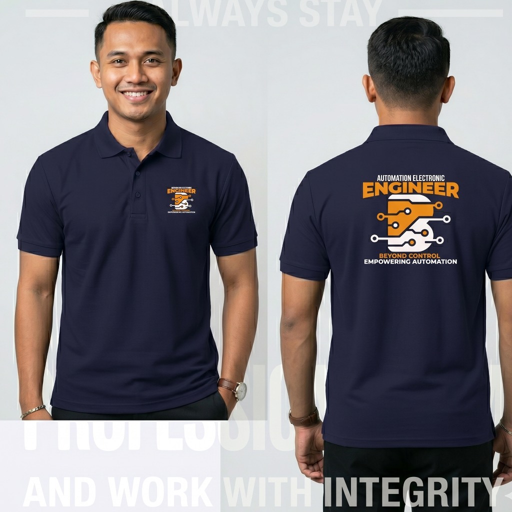Kaos Polo Lengan Pendek Automation Electronic Engineering | Kaos Polo Teknik