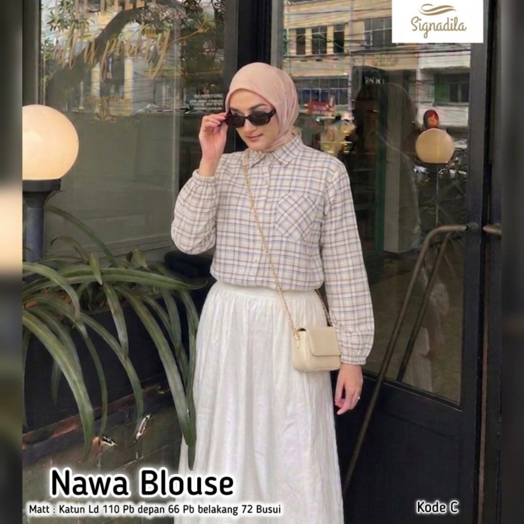 Nawa Blouse Katun Kotak (Athaya)