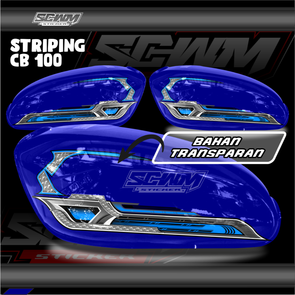 STRIPING CB100 TRANSPARAN, STRIPING TRANSPARAN CB 100 TERLARIS MURAH, STRIPING CB100 SIMPEL