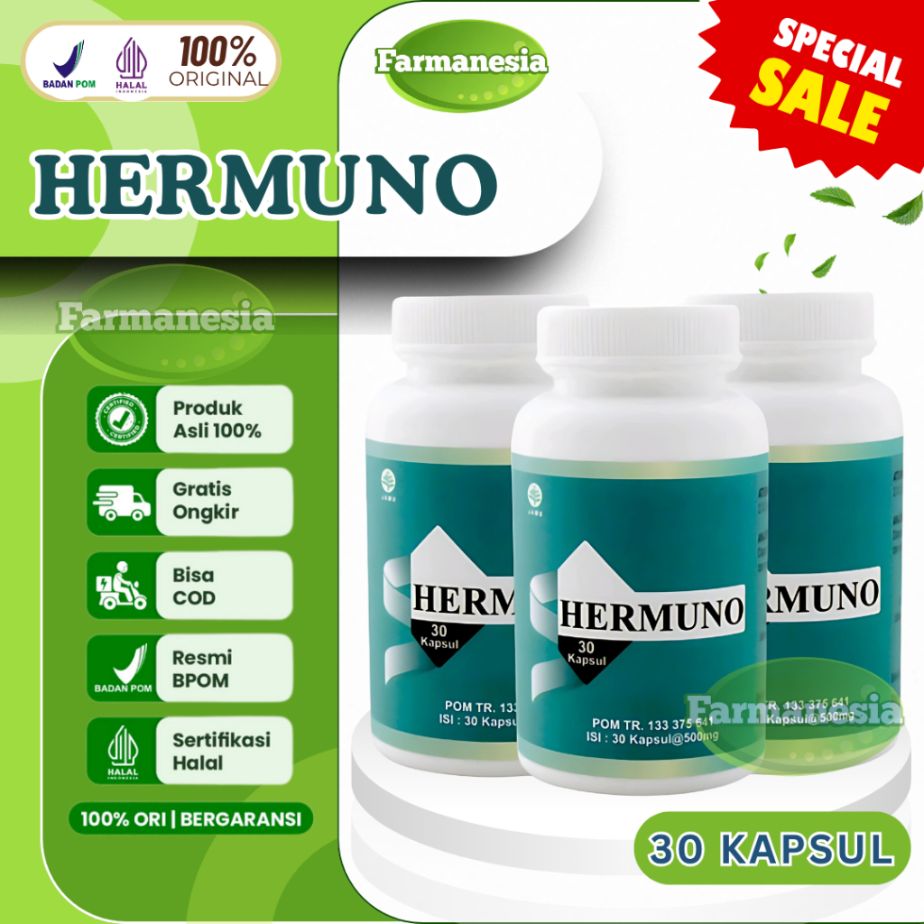 Hermuno Intoxic Obat Pembasmi Parasit Anti Toksin (isi 30 kapsul) Asli Original BPOM