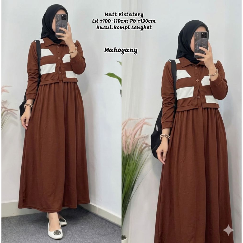 Gamis Busui Variasi Rompi / Gamis Wanita Busui Variasi Rompi