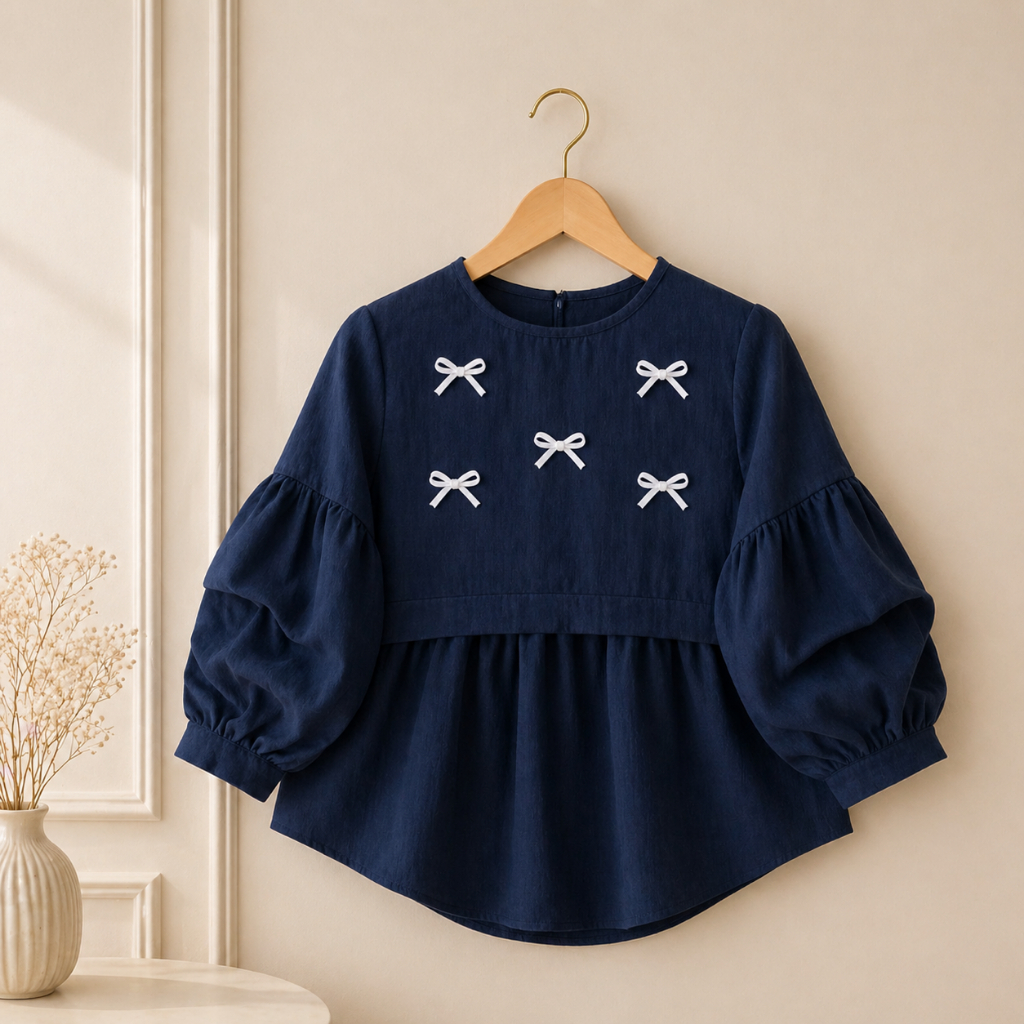 Atasan Blouse Anak Motif Vita 2-12 Tahun Crinkle | Atasan Anak Perempuan