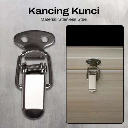 L010 Kunci Pegas (Kancing Kunci) Stainless Steel