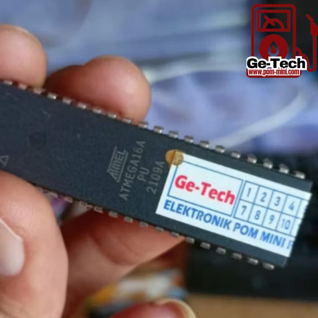 IC Program Pom Mini Original Atmel Atmega 16A Isi Program Standar Pertamini Versi Menu Kode Anti Err
