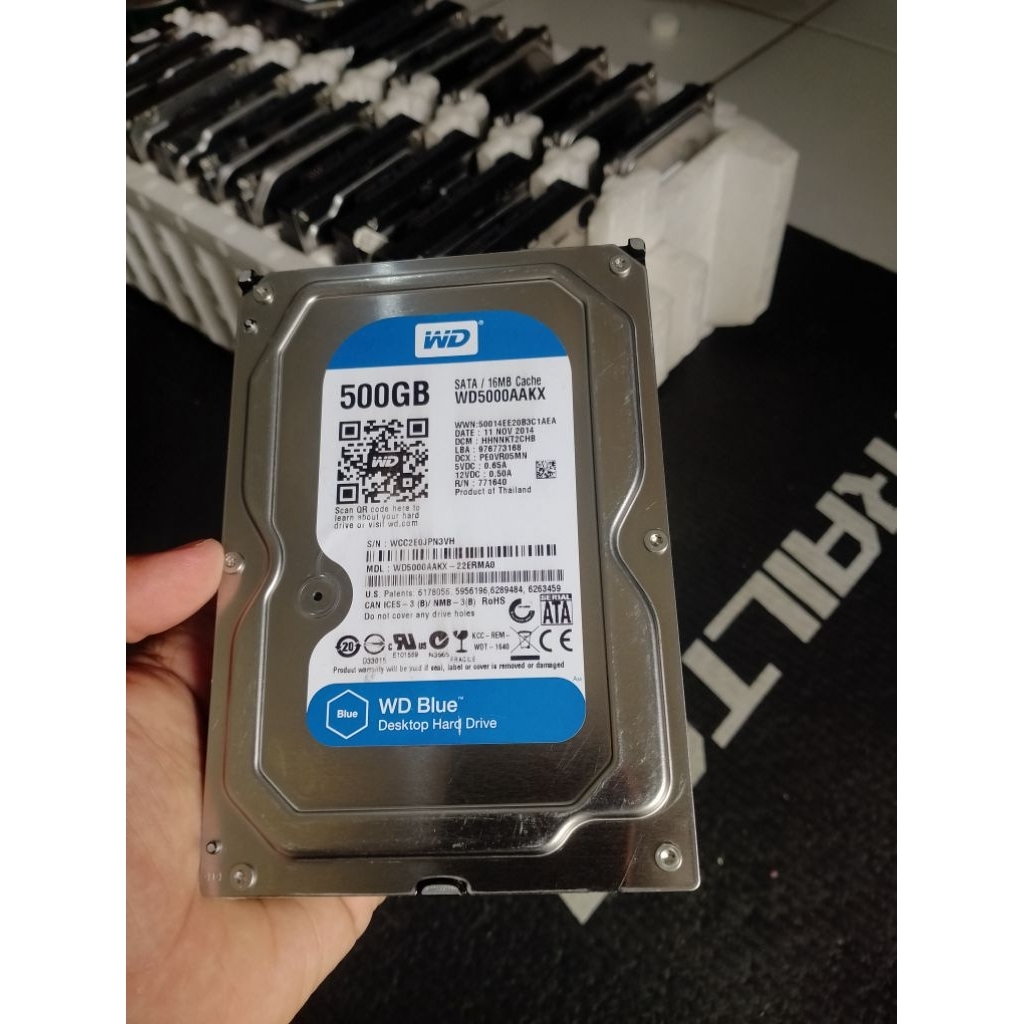 hardisk PC WD blue kapasitas 500gb 100/100%