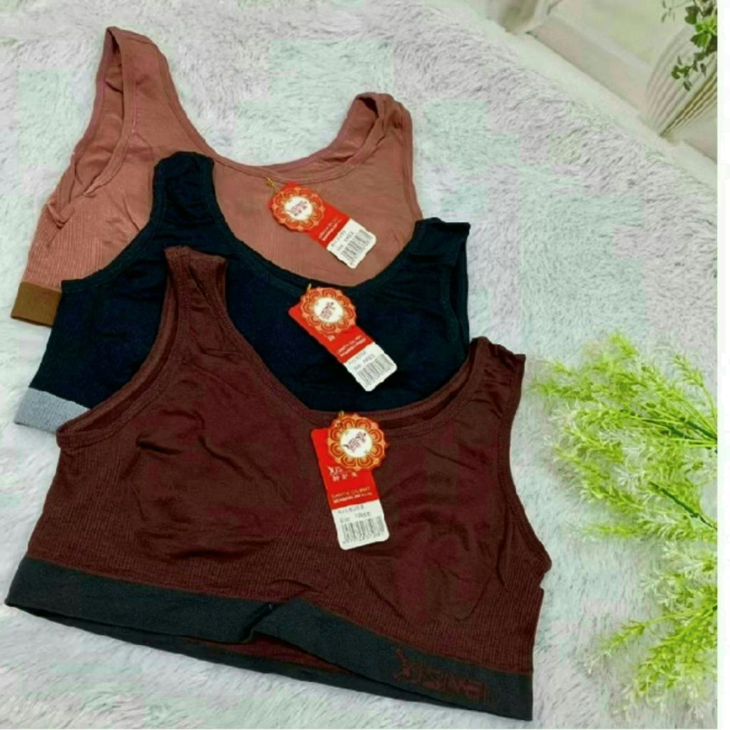 senam Miniset Wanita 3pcs Impor