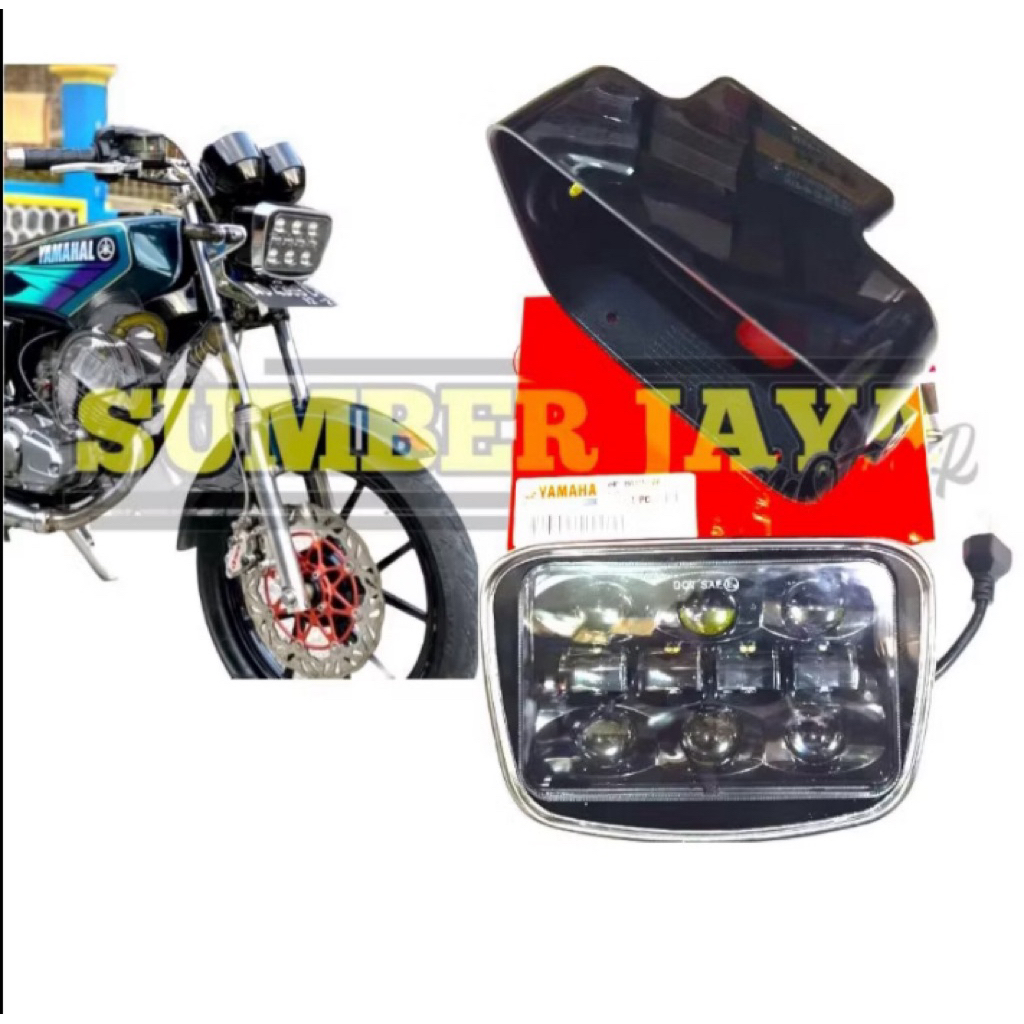 REFLEKTOR LAMPU DEPAN OVAL RX KING LED C33 RING BATOK ORIGINAL