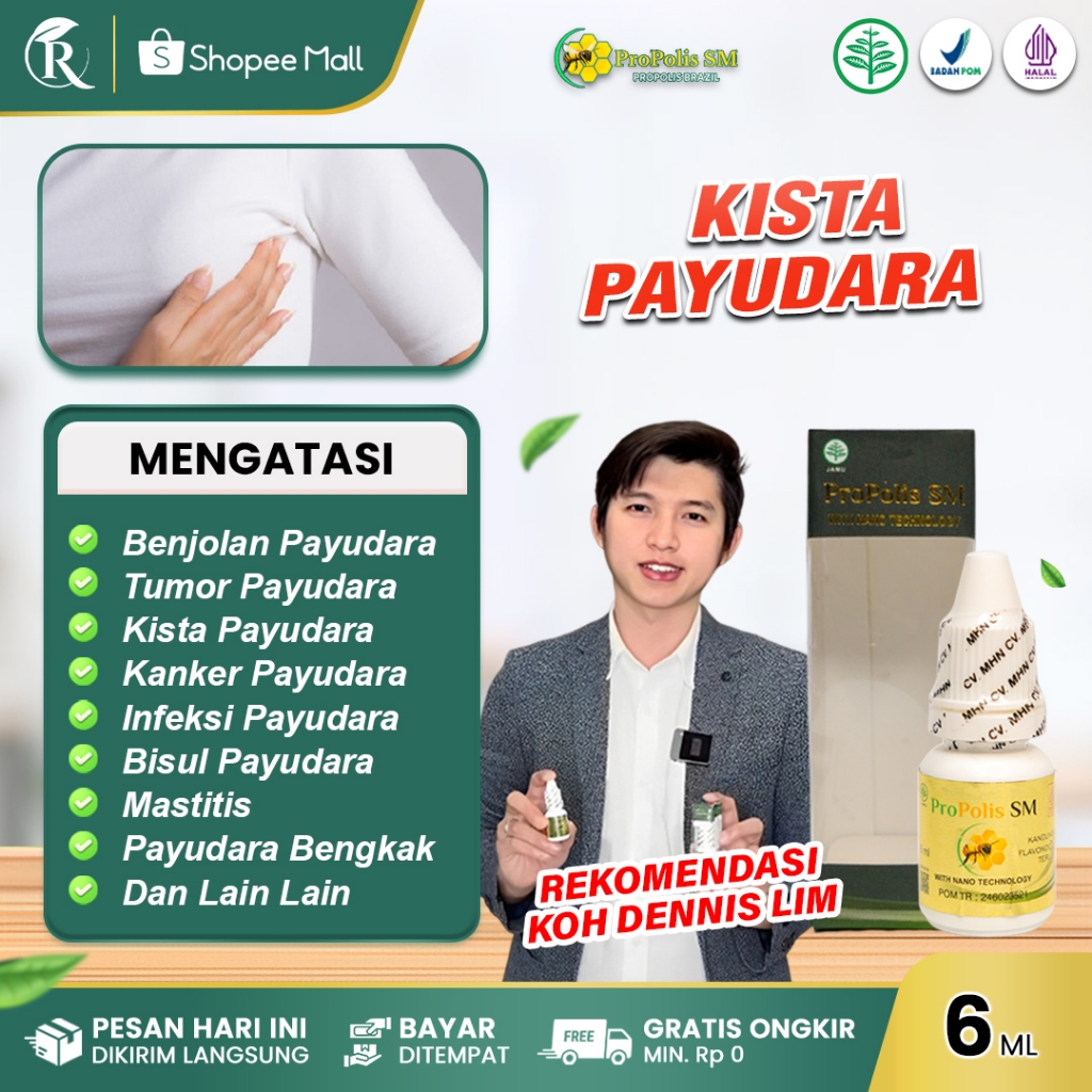 PROPOLIS SM OBAT Penghancur Benjolan Di Payudara Tumor Kista Kanker Infeksi Payudara Tumor Benjolan 