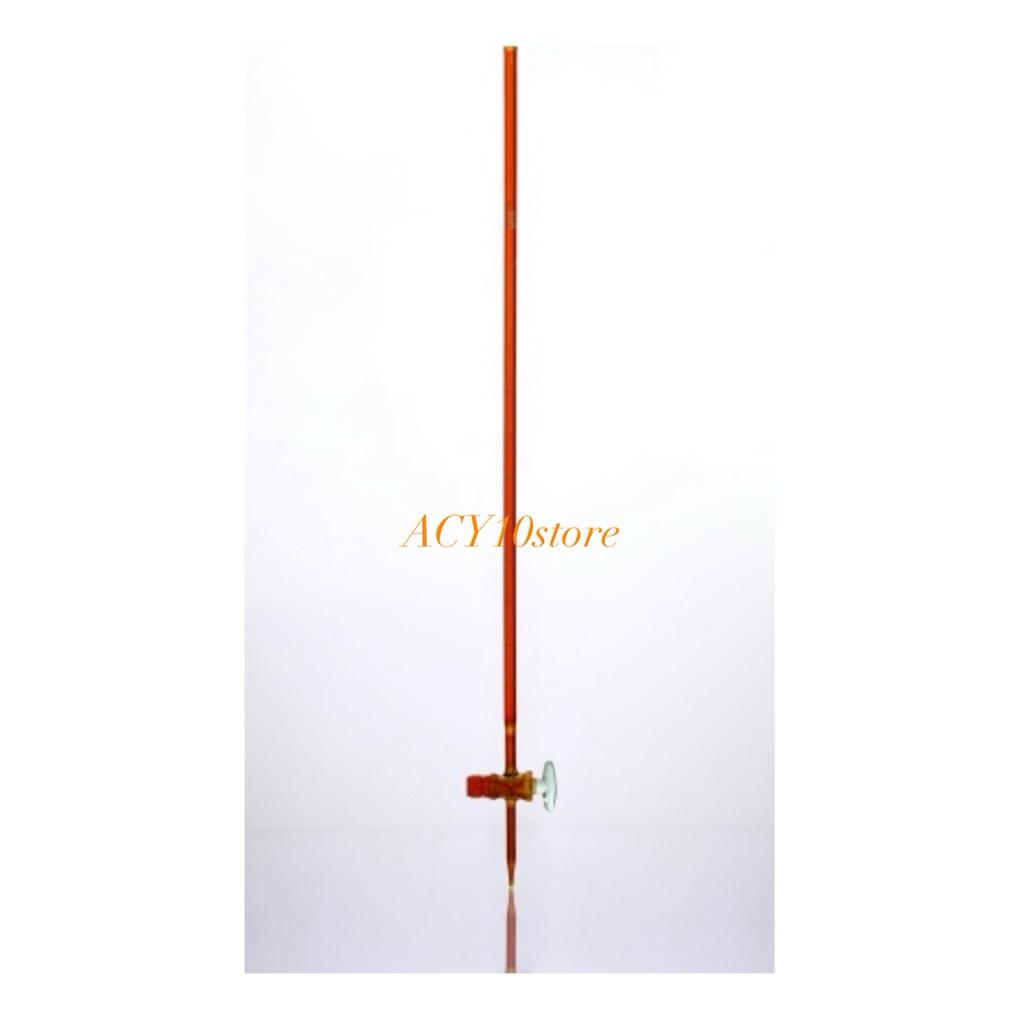 IWAKI Buret / Burette, Amber, Glass Stopcock 10ml, 25ml, 50ml, 100ml