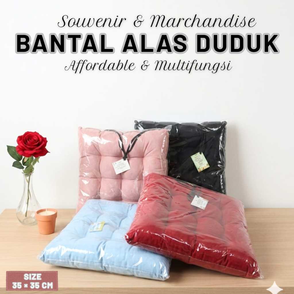 Souvenir Bantal Alas Duduk, Marchandise Bantal Multifungsi, Bantal Lesehan Lantai ukuran 35×35 cm fr