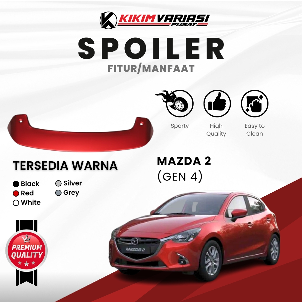 Spoiler Mobil Mazda 2 2008 - 2013