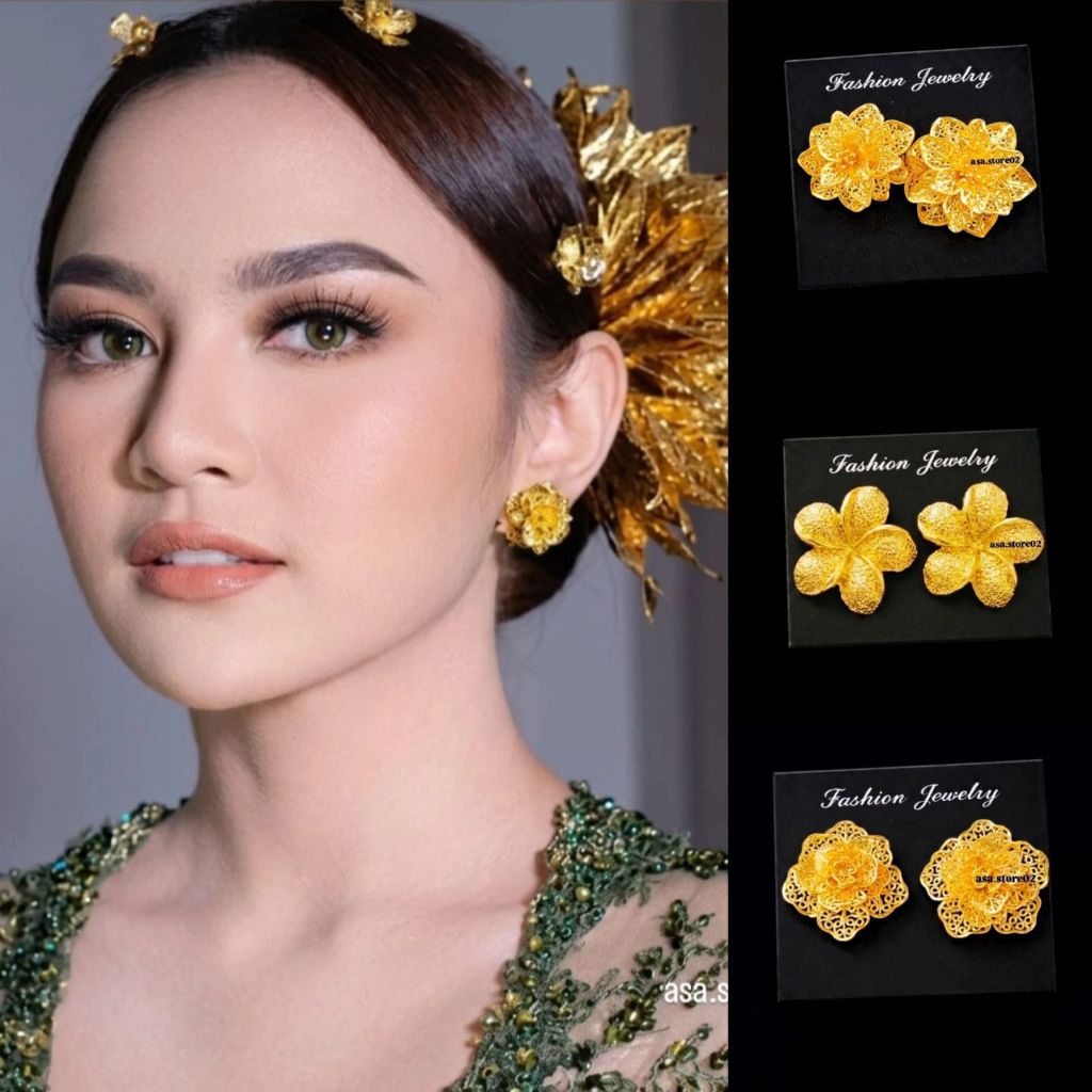 Subeng Alpaka Bali/Sumpel/Subeng Kenari/Aksesoris Wanita/Anting Adat Bali/Anting Tari