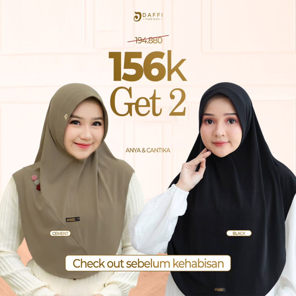DAFFI HIJAB INSTAN PROMO PAKET BUNDLING HIJAB ANYA & HIJAB CANTIKA