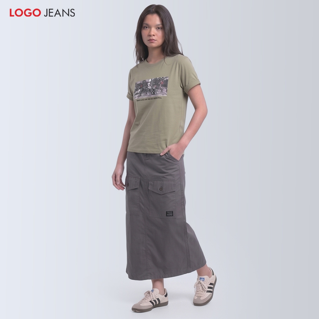 Logo Jeans - Rok Panjang Xavlera 53047L5GY