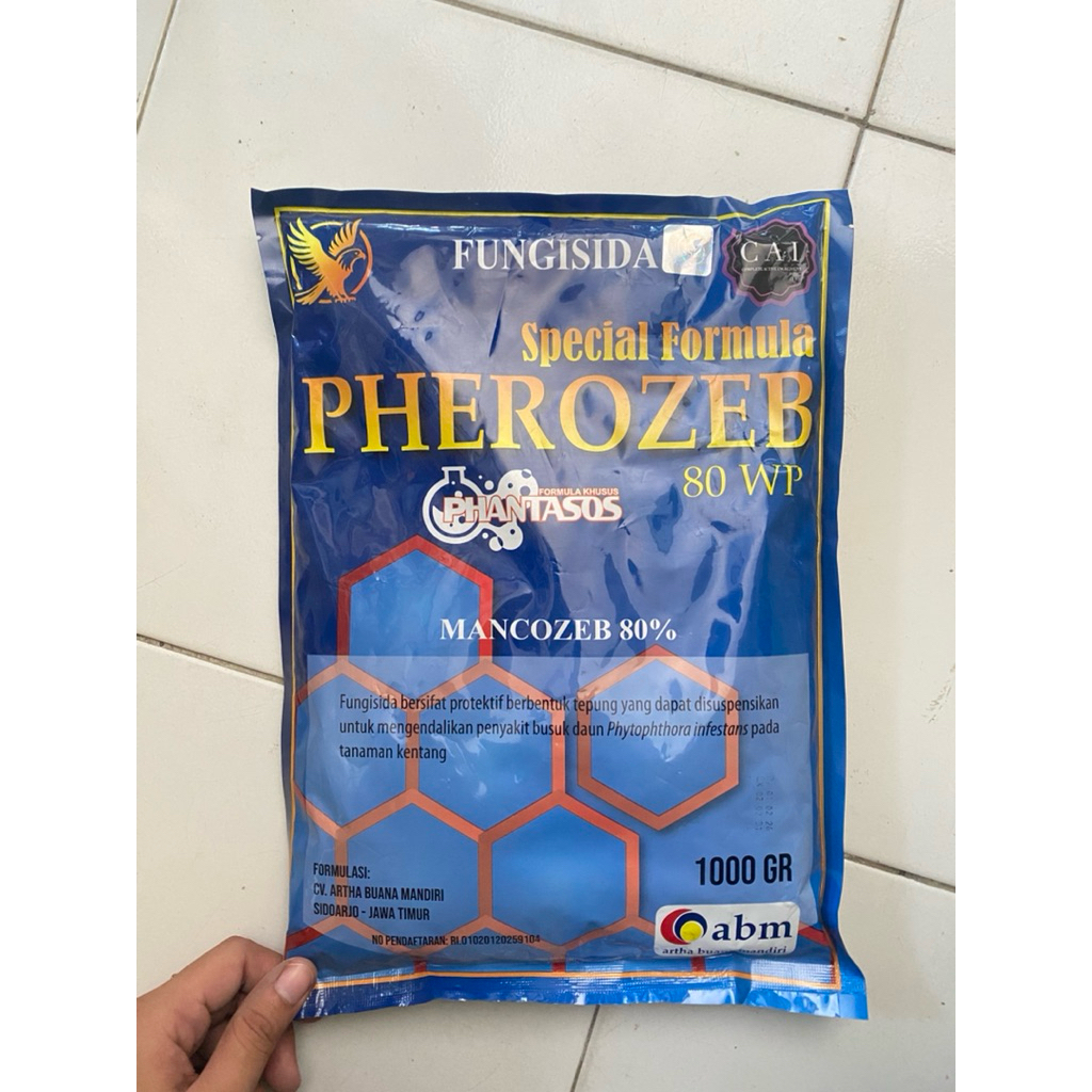 fungisida Pherozeb bahan aktif Mancozeb biru 80wp